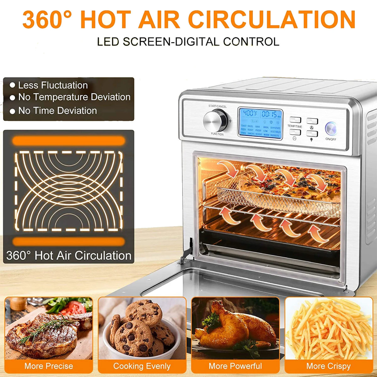 16 in 1 24.5QT Stainless Steel Air Fryer Oven W80247
