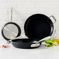 3 Piece Hard-Anodized Fry Pan Set O41935