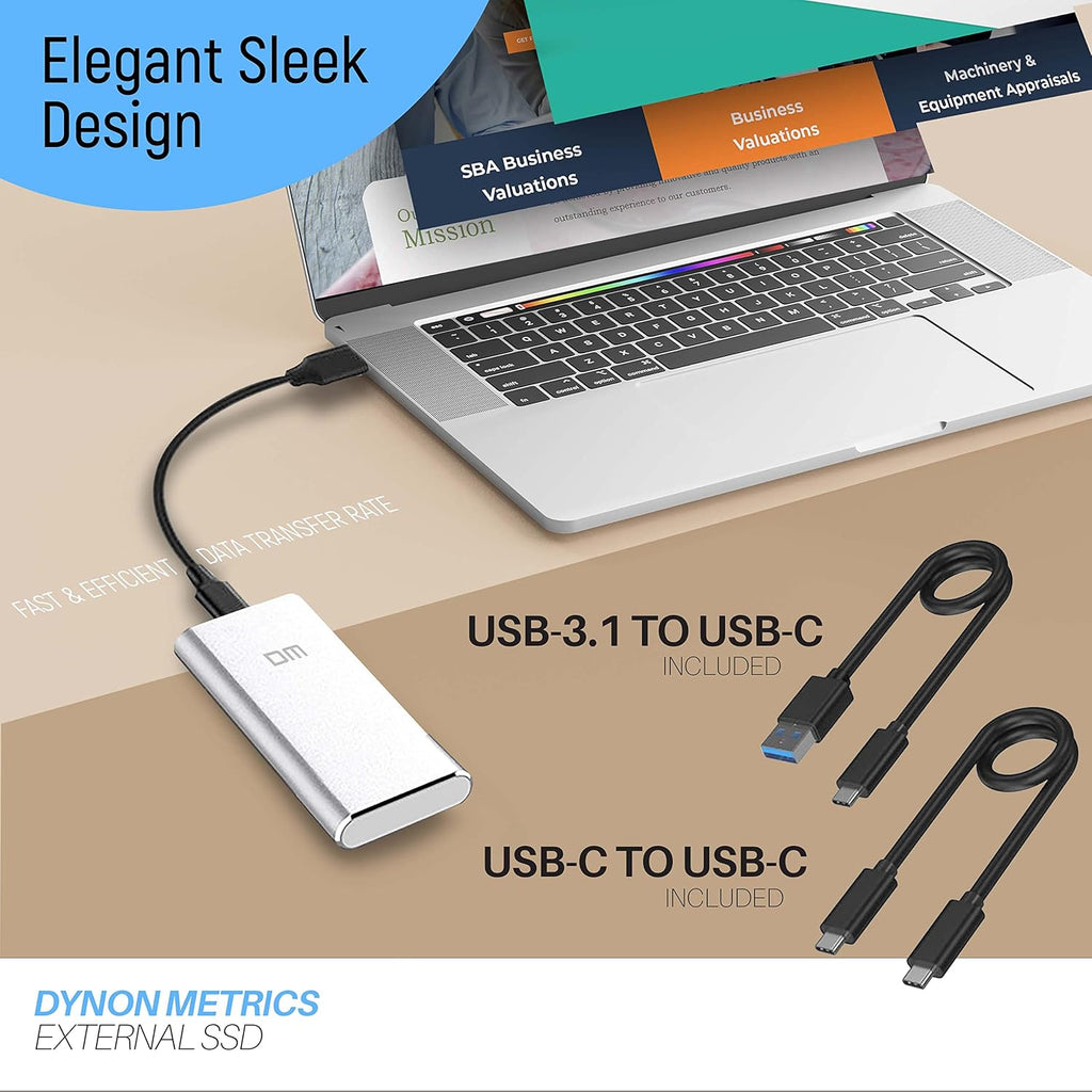 USB-C Portable SSD with USB-A and C Cable 1TB M560