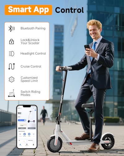 Electric Scooter with Seat, 16 Mph, 8.5'' Tire, 350W Motor J6294