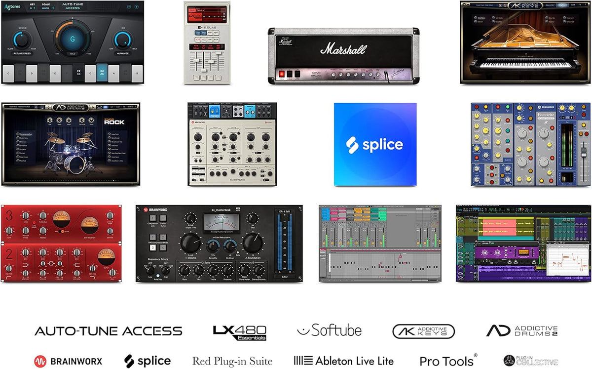 USB Audio Interface with CR3-X Multimedia Monitors and 24 Pack Acoustic Wedge Panels P586265