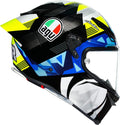 Black Blue Yellow Motorcycle Helmet (L) Z889565