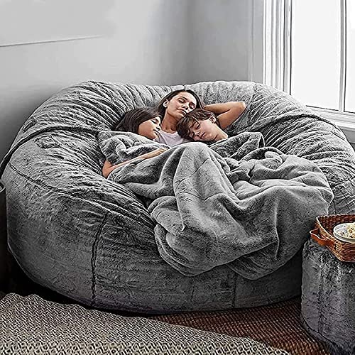 7ft Soft Fluffy Gigantic Fur Bean Bag Chair Cover A995