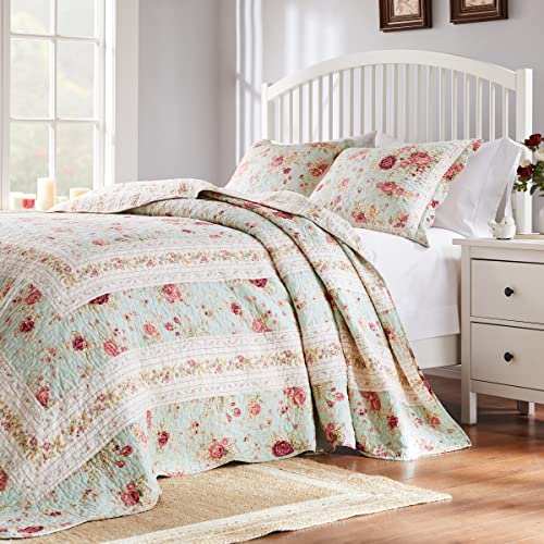Blue 100% Cotton Bedspread Set, 3-Piece King Q466