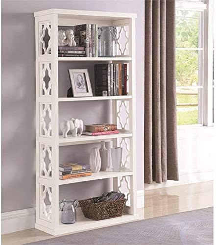 White 5 Shelf Bookcase Q191243