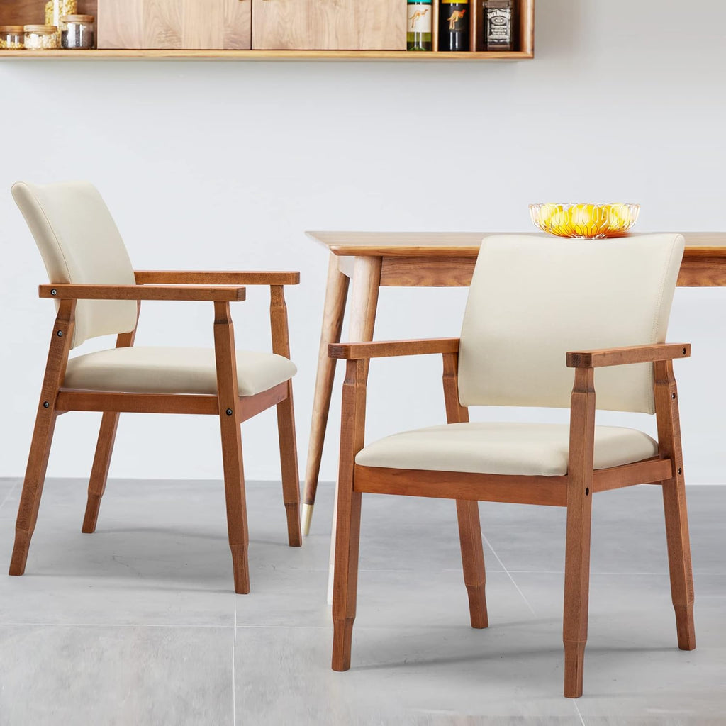 Set of 2 Walnut Wood Dining Chairs Grey Fabric R6091
