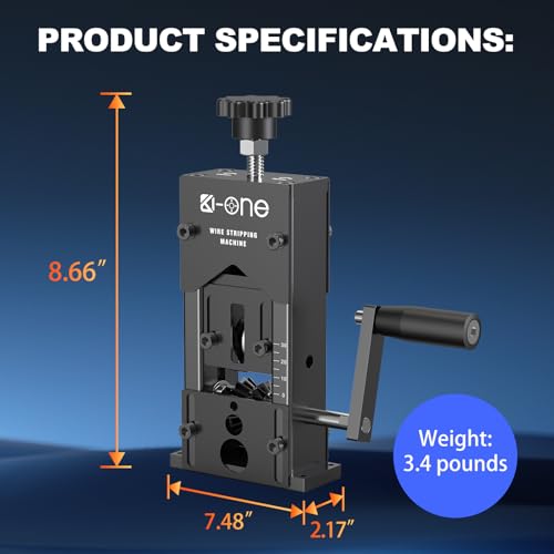 Manual Wire Stripping Machine, 0.06"-1.18" Wire Stripping Machine I194789