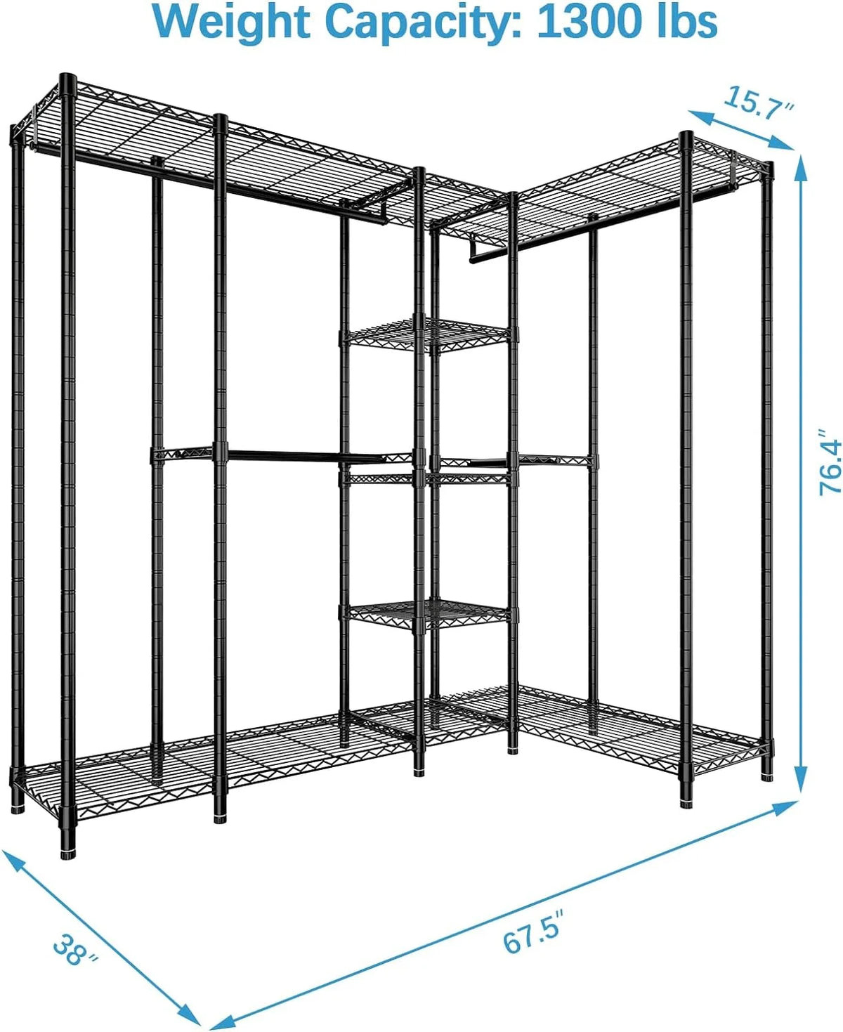 Black Freestanding Metal Clothes Rack N45426