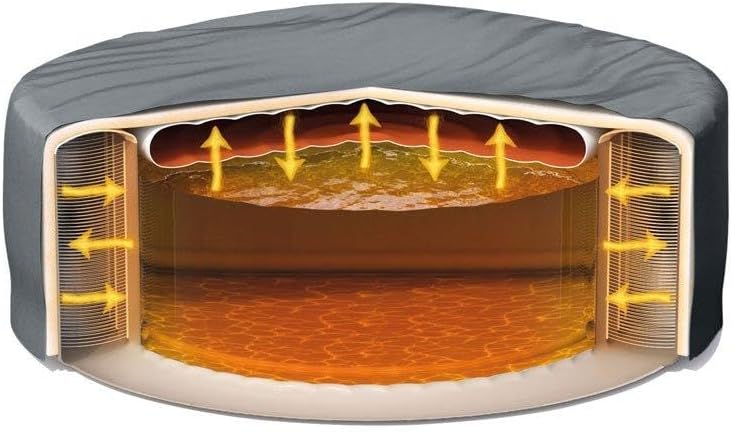 79" X 28" Inflatable Hot Tub Set with Cover, 4-Person Q660