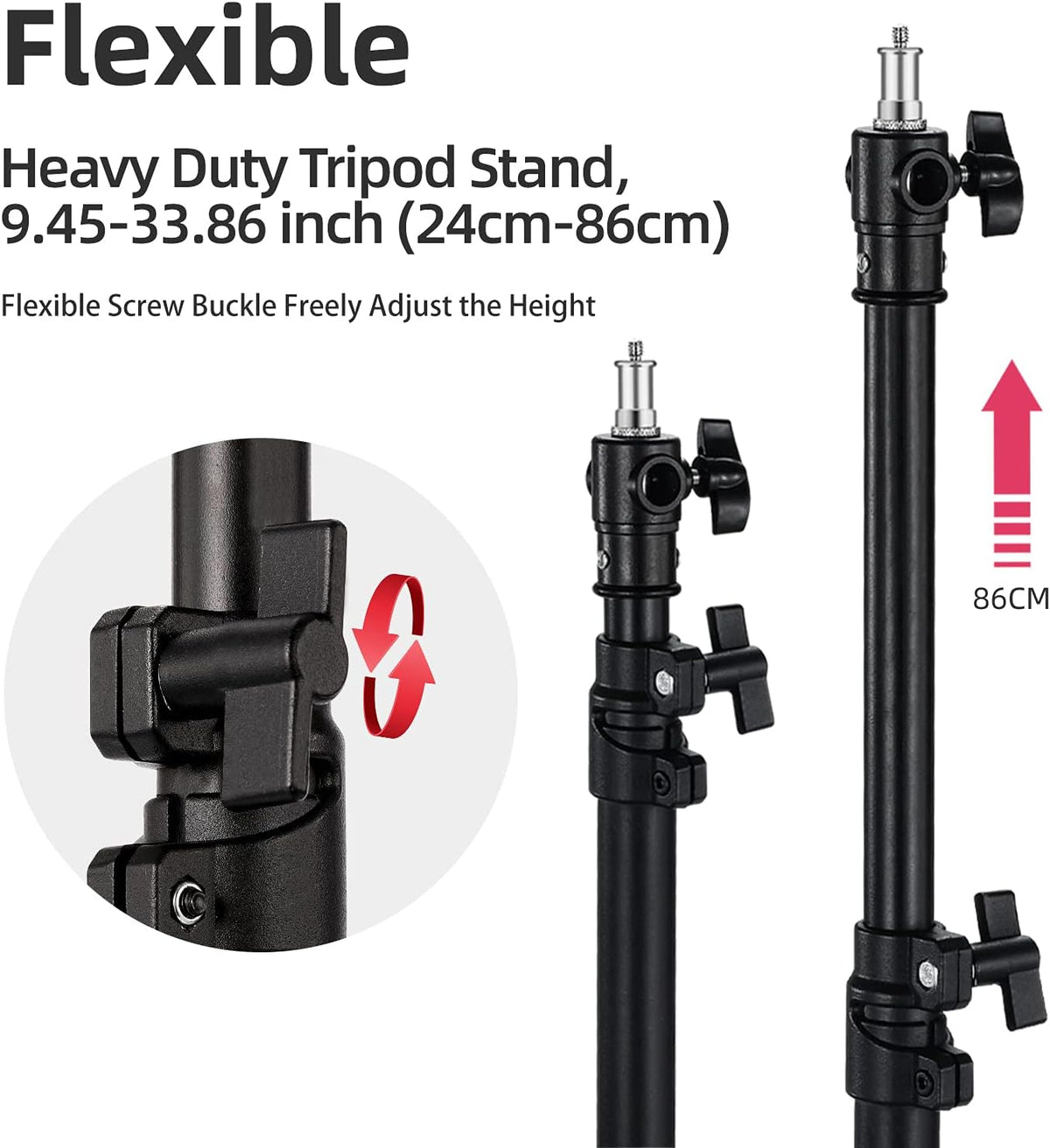 Photography Tripod Light Stand Base with Casters U83551