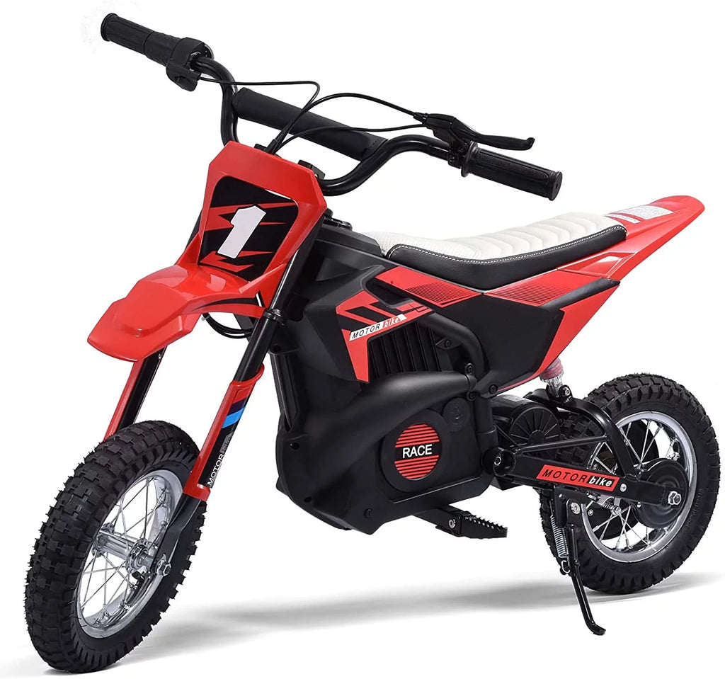 24V Kids Electric Dirt Bike with Rubber Tire, Suspension & Leather Seat C44771