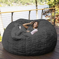 7ft Soft Fluffy Gigantic Fur Bean Bag Chair Cover A995
