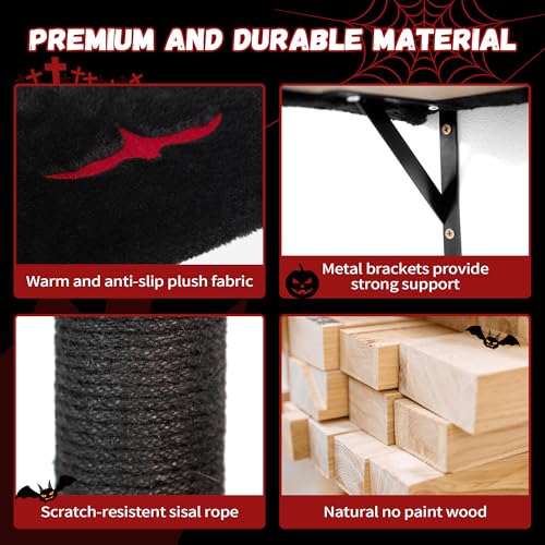 Black Cat Wall Shelves Set of 5 C765713