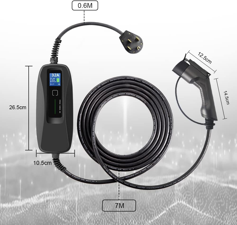 Level 2 32 Amp Portable EV Charger with 25ft Cable V3299