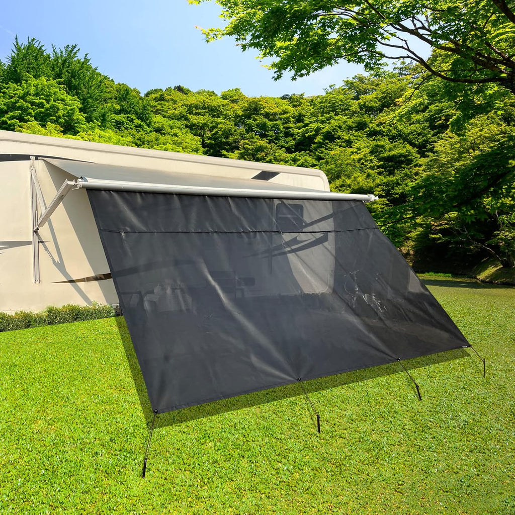 RV Awning Shade Screen with Zipper 8'X15'3'' N93169