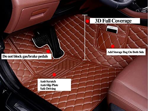 Gray Black Non-Slip Leather Floor Mats U424