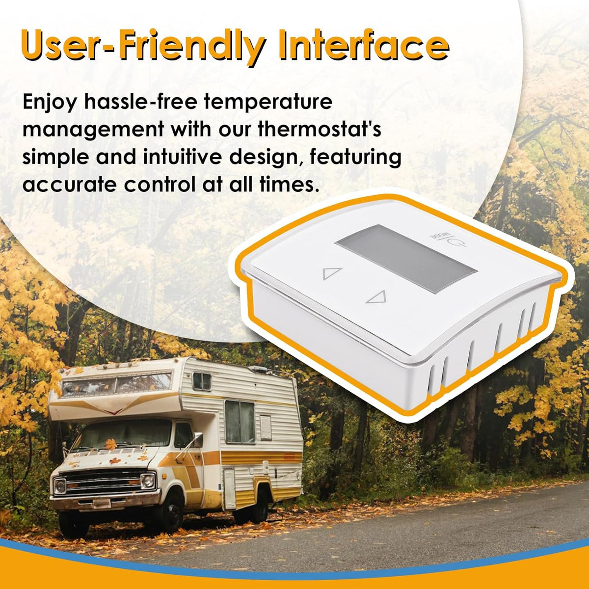 RV Single Zone Wall Thermostat Digital Temperature Display Replacement I581