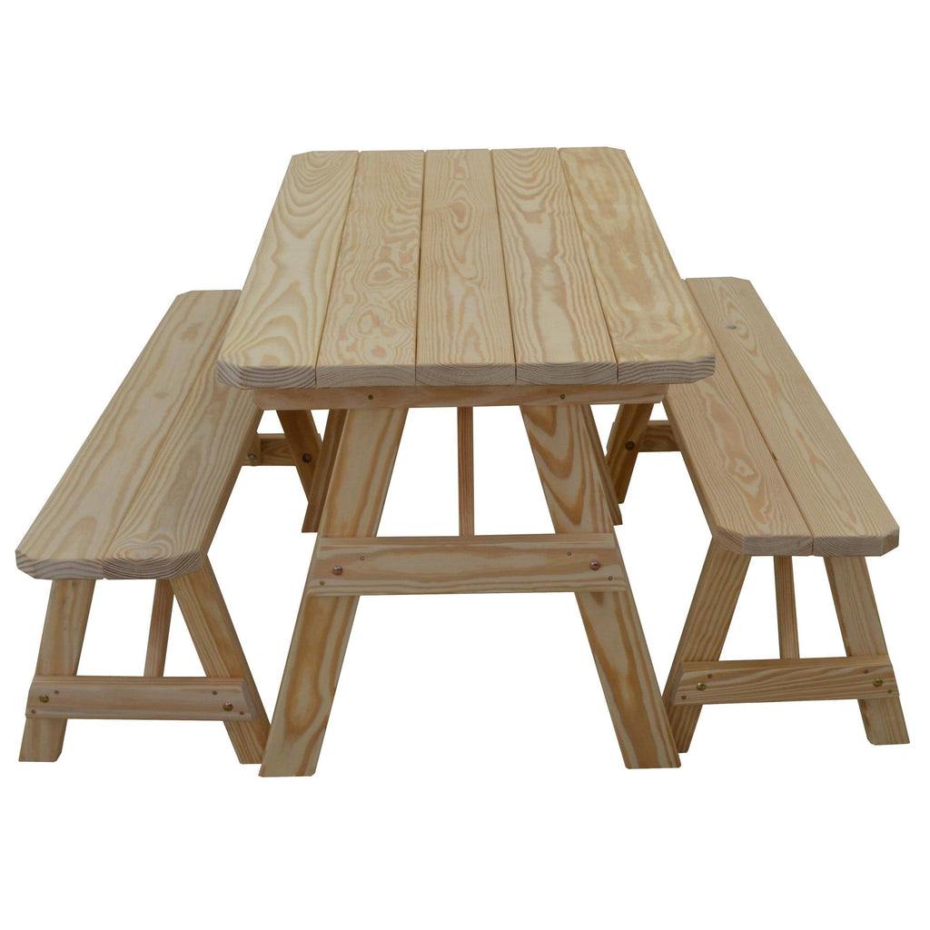 Pine Picnic Table with 2 Benches F83667