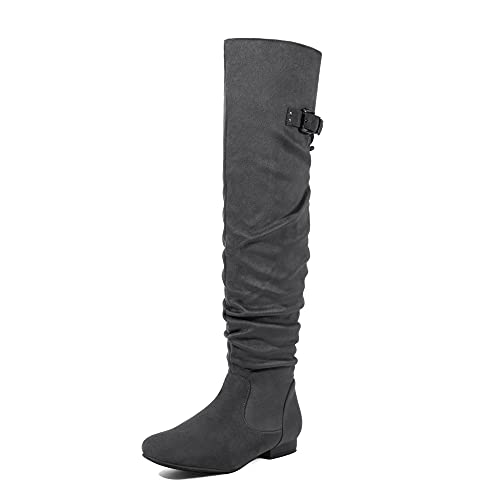 Women's Suede Over The Knee Thigh High Winter Boots I2655