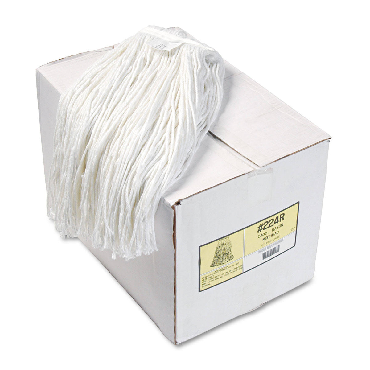 White Rayon Wet Mop Heads 24oz 12/Carton L7837