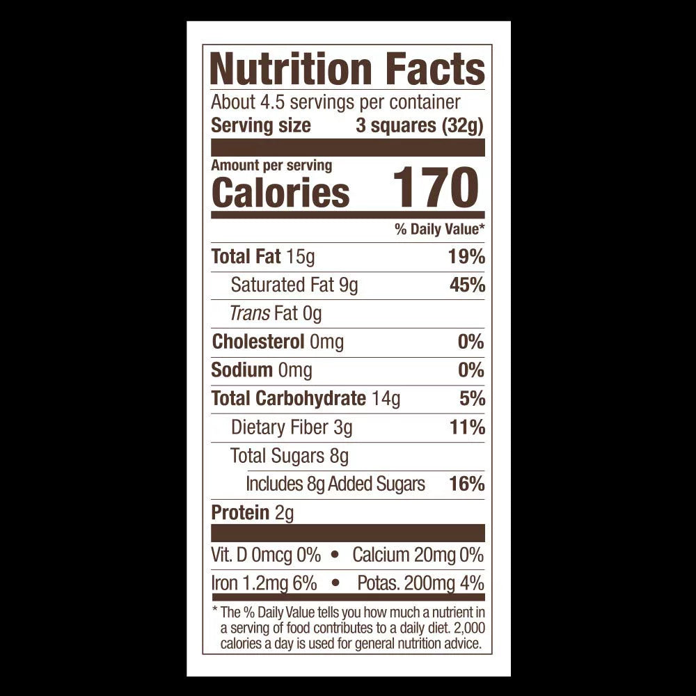 72% Cacao Dark Chocolate Squares (Pack Of 3) G350