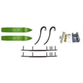 Green Snowmobile Skis with 8 inch Round Bars I47529