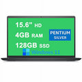 15.6" HD Laptop Intel Pentium Silver N5030 4GB RAM 128GB SSD Carbon Black H801387