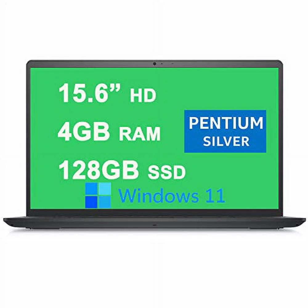 15.6" HD Laptop Intel Pentium Silver N5030 4GB RAM 128GB SSD Carbon Black H801387