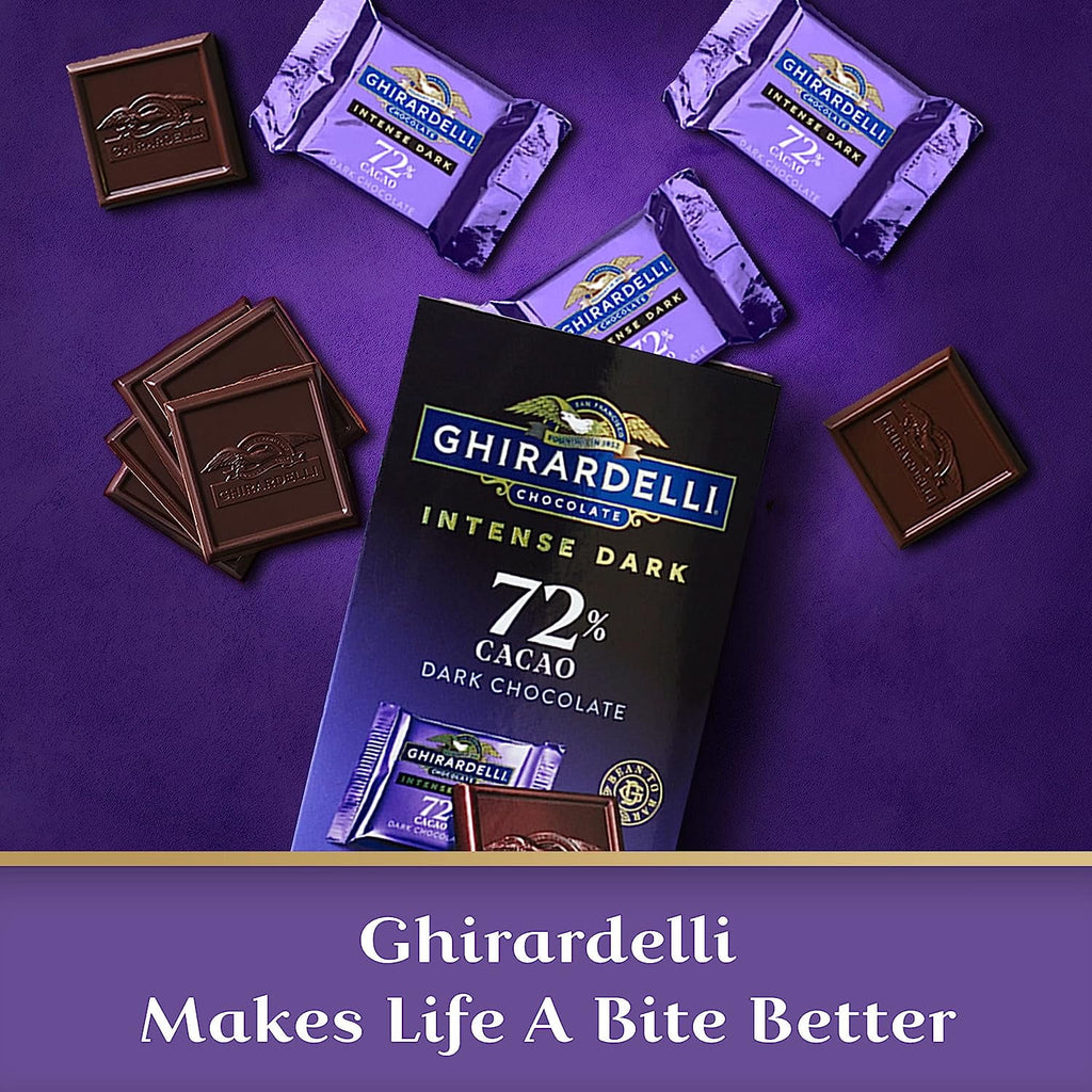 72% Cacao Dark Chocolate Squares (Pack Of 3) G350