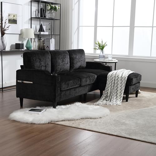 Beige Convertible L Shaped Sectional Sofa with Storage Ottoman F200