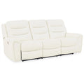White Faux Leather Power Reclining Sofa L832