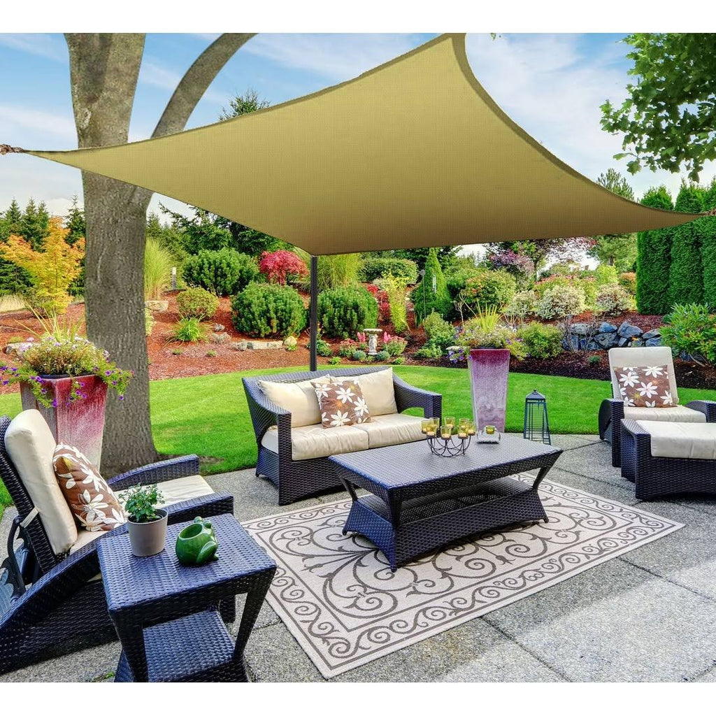 Beige Square Sun Shade Sail Canopy G325