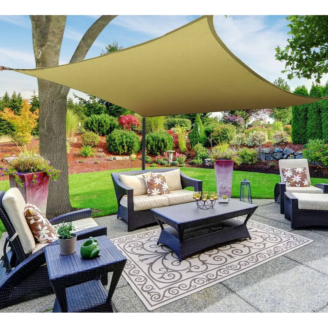 Beige Square Sun Shade Sail Canopy G325