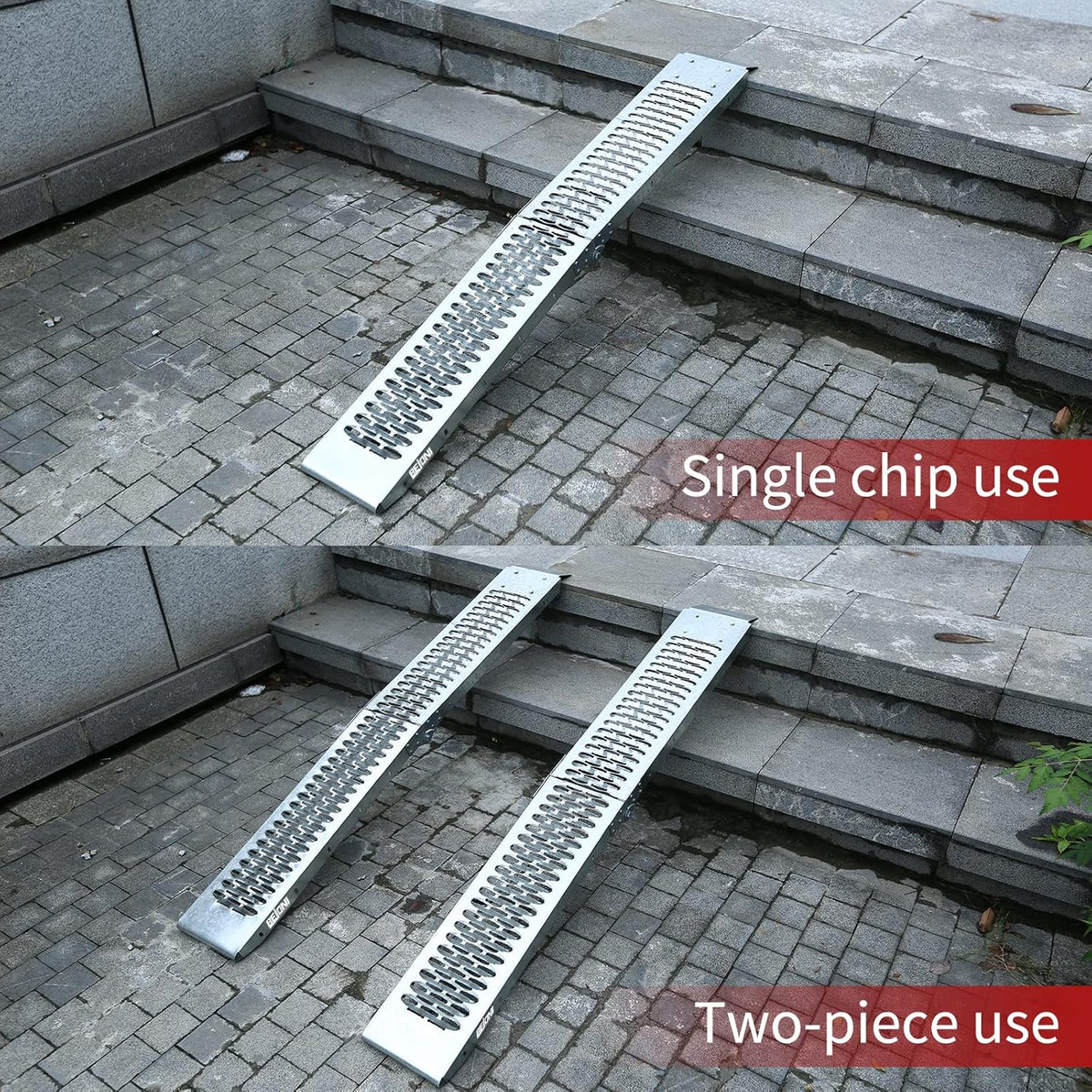 67'' x 8.7'' Folding Heavy Duty Steel Loading Ramps, 950 lb Capacity, 1 Pair V78879