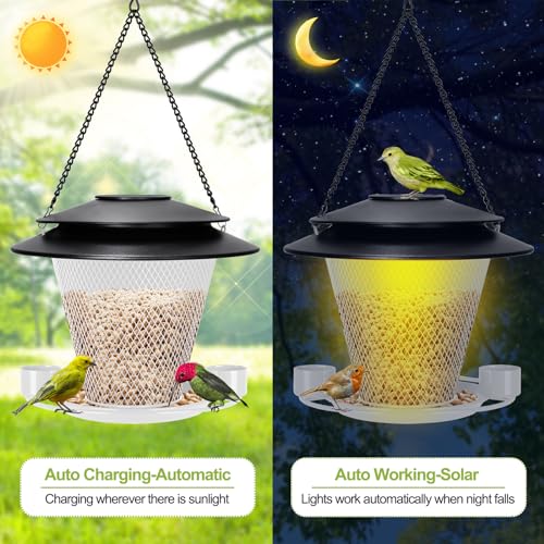 Red Metal Bird Feeder E292
