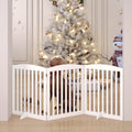 White 72" Tall 30" Wooden Pet Gate I81273