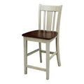 Antiqued Almond Espresso Counter Stool Z68817