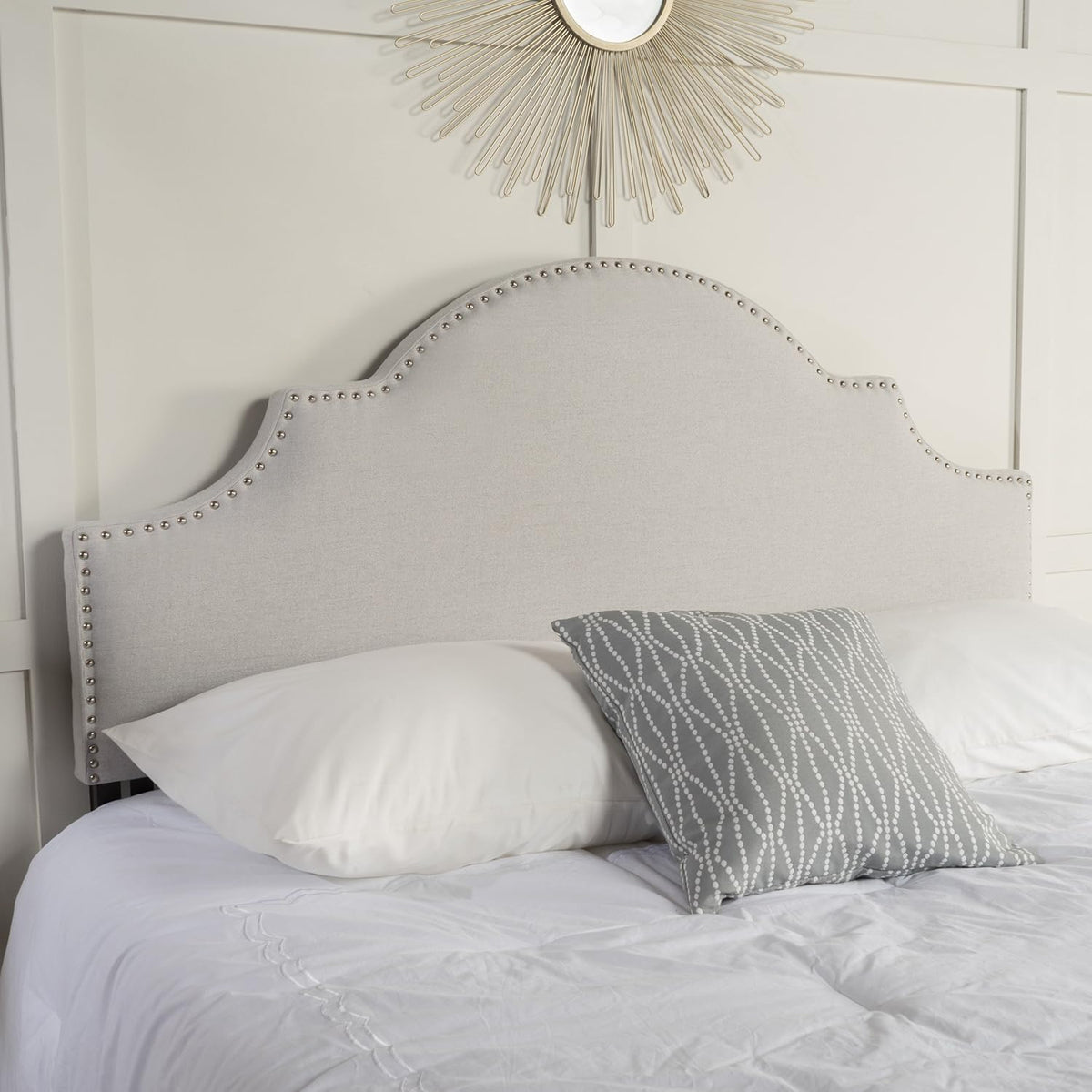 Light Grey Upholstered Headboard S275