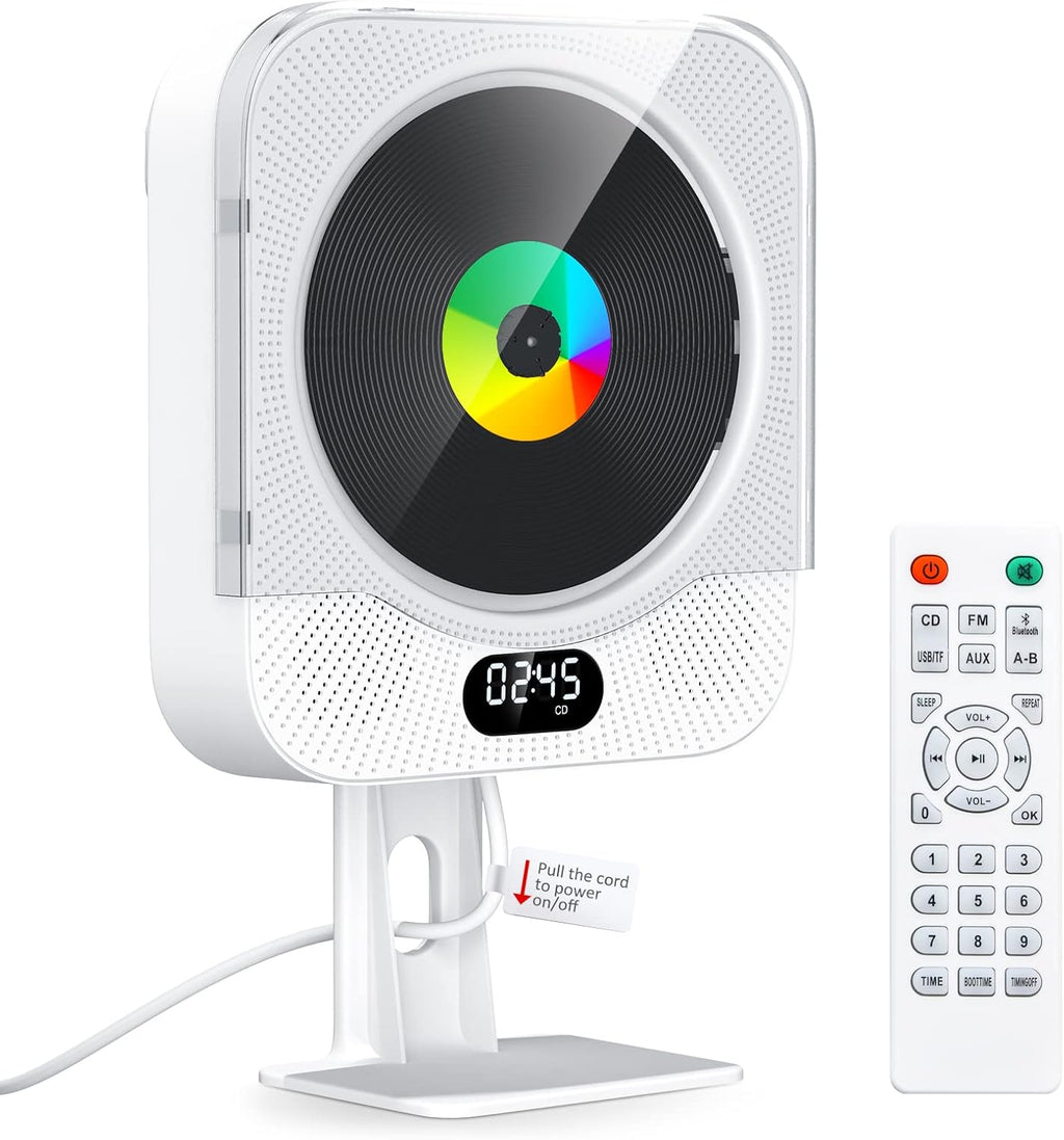 Portable CD Player with Bluetooth Speakers Remote Control FM Radio X844983