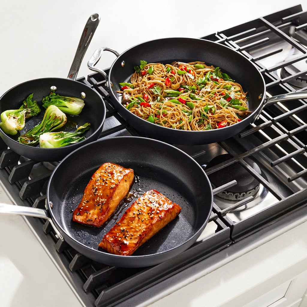 3 Piece Hard-Anodized Fry Pan Set O41935
