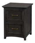 Charcoal Two Drawer Oak Wood File Cabinet P59633