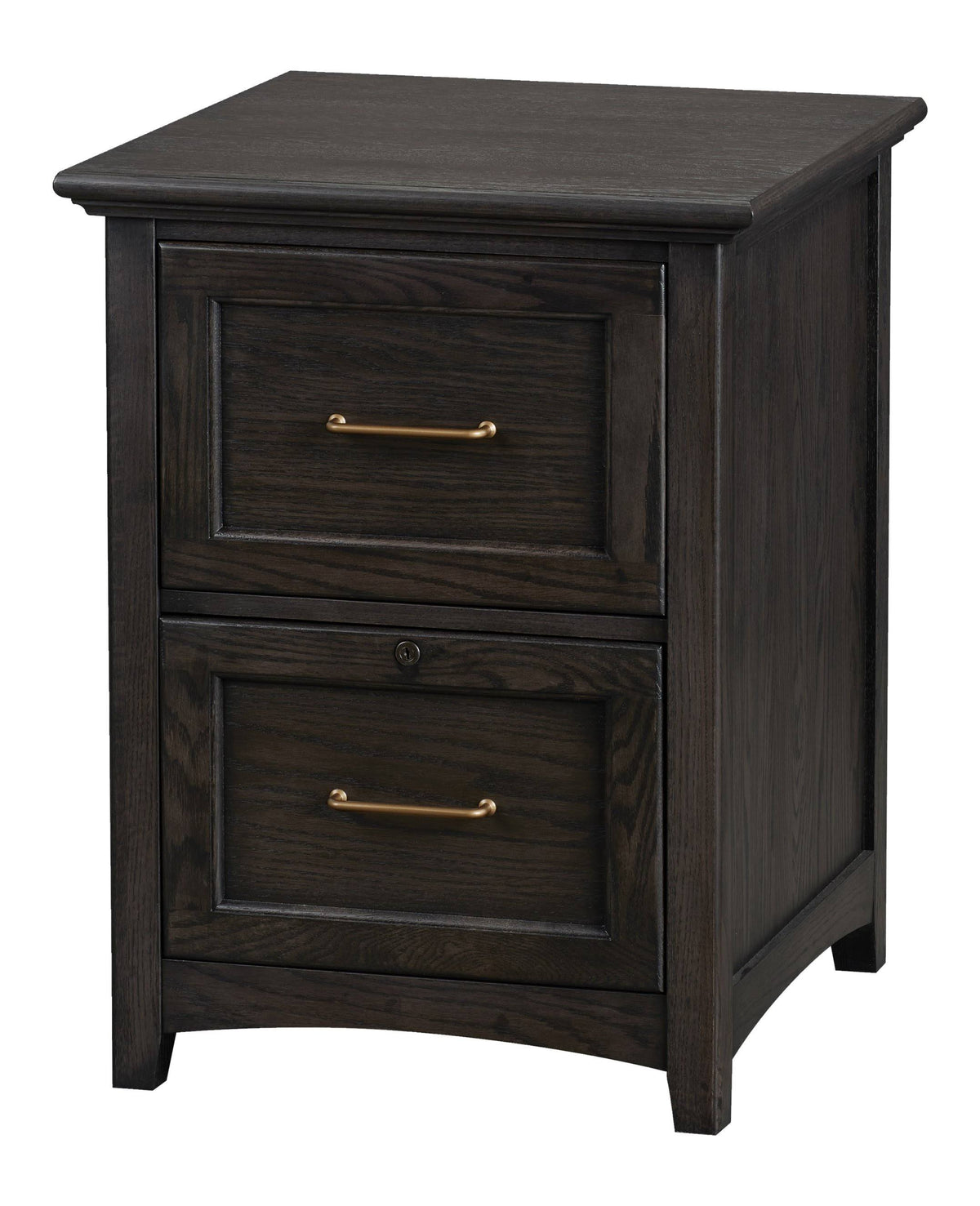 Charcoal Two Drawer Oak Wood File Cabinet P59633