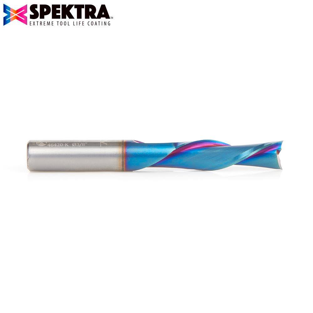 Solid Carbide Spiral Plunge 3/8 Dia x 1-1/4 x 3/8 inch Shank F7517