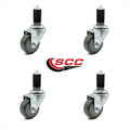 Gray Polyurethane Caster Set of 4 Q328