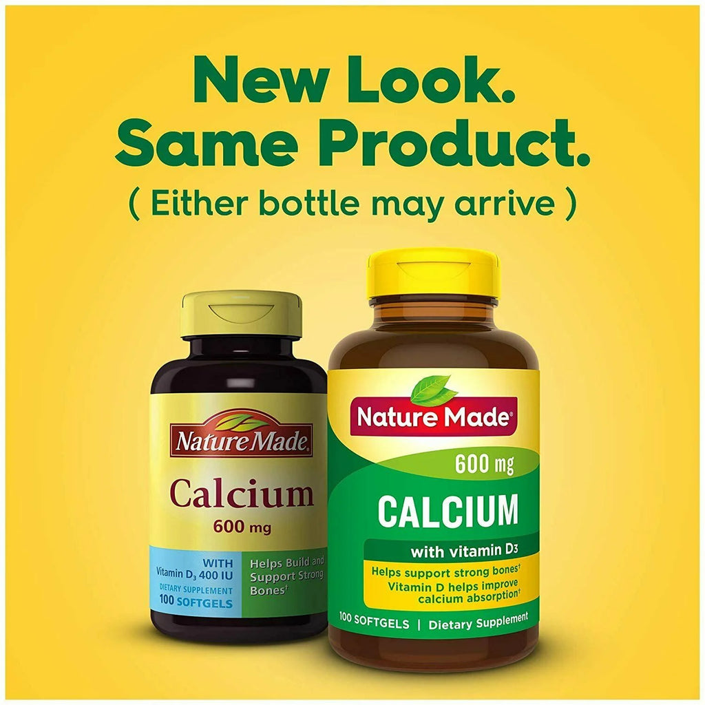 Calcium 600 mg With Vitamin D Liquid Softgels 100 Each - Pack of 4 P316