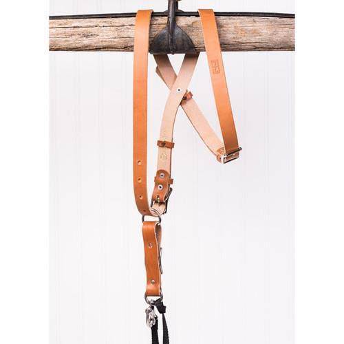 Tan Leather Medium Two-Camera Harness T159