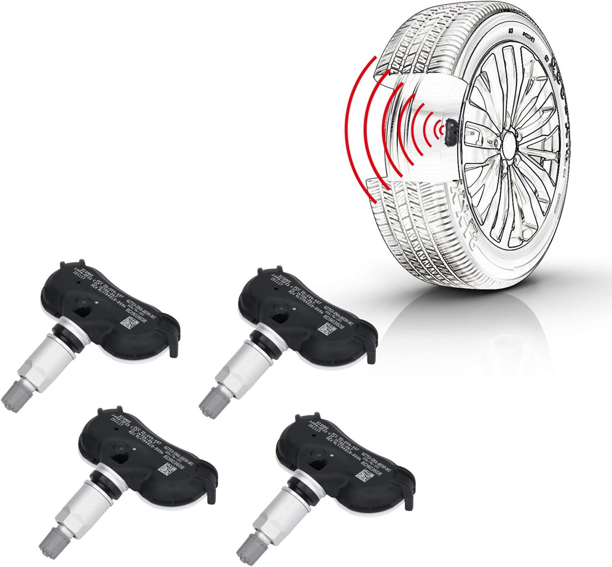4-Pack 315MHz Tire Pressure Monitoring System Sensor V5112