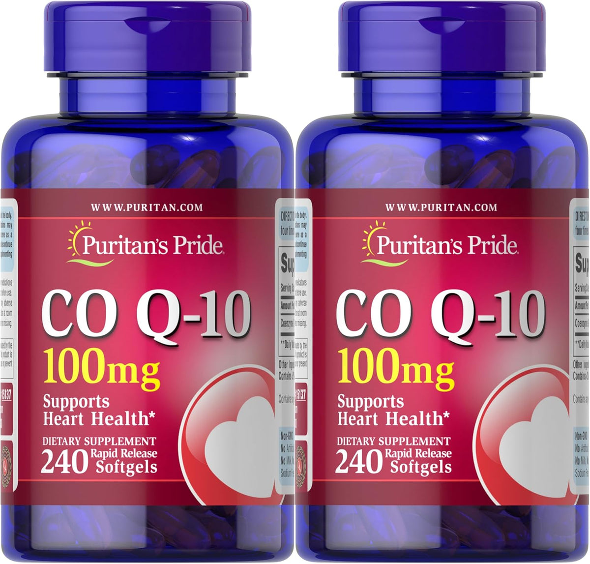 Coq10 100 Mg 240 Softgels 2 Pack L9267