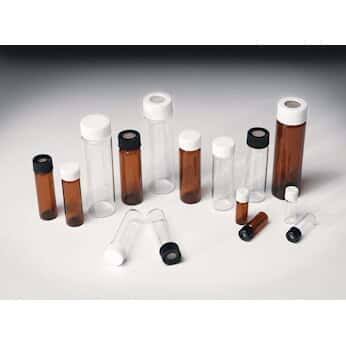 Amber 40 ml Glass Vials PTFE/Silicone Septa 100/pk T49431