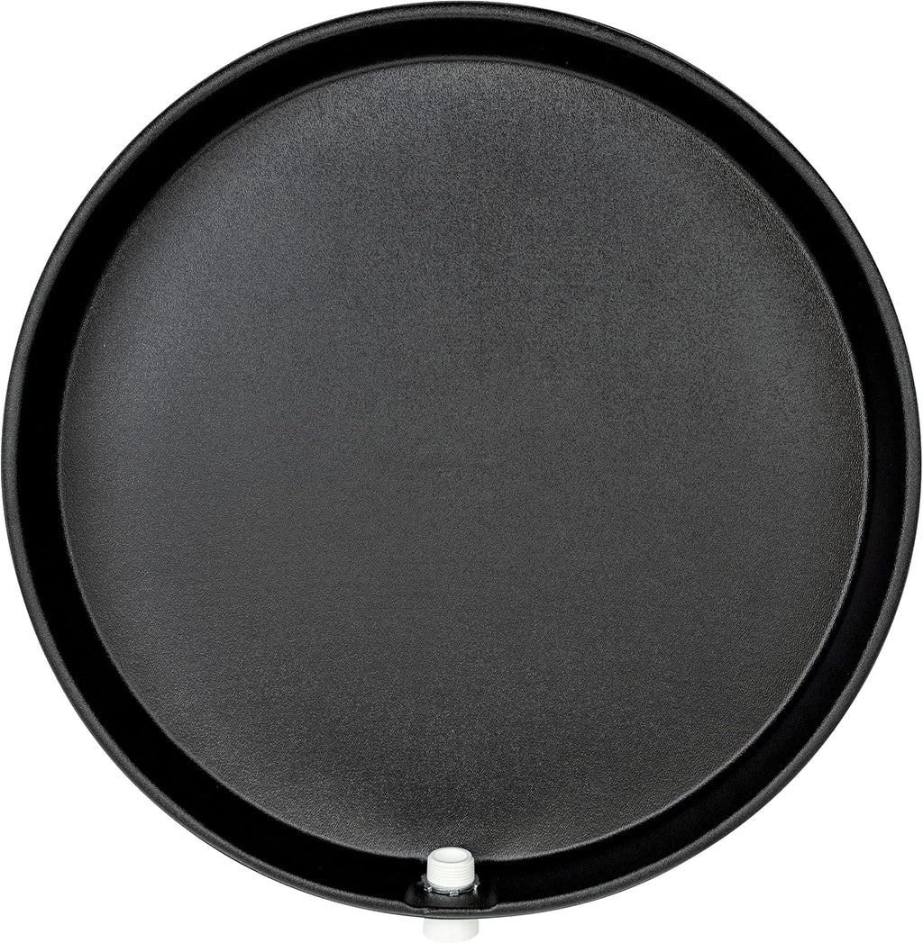 Black Round Water Heater Drain Pan with Drain Adapter, Pack of 2 Y8822